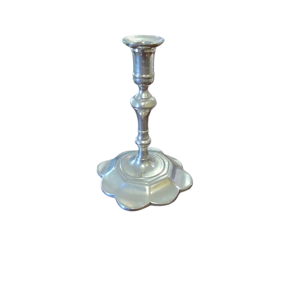 VINTAGE COLLECTIBLE JOHN SOMERS JS X MG BRAZIL 5" PEWTER CANDLESTICK HOLDER